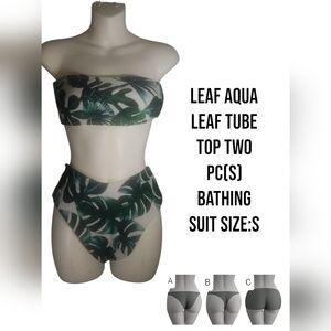 Leaf Print Two-Piece Bikini